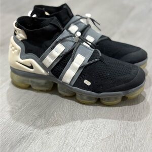 Nike Black and Cream VaporMax Shoes
